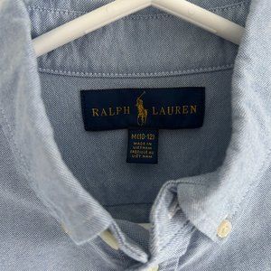 Ralph Lauren Boys Blue Oxford Button Down Shirt (10-12)